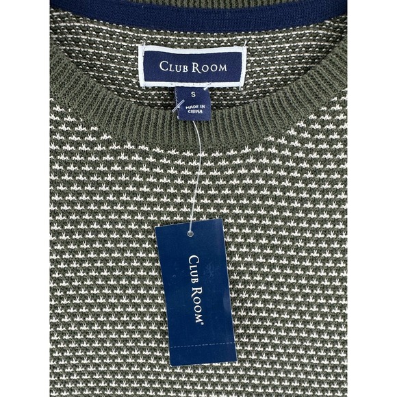 Club Room, Men's Elevated Tonal Texture Sweater Olive Size Small MSRP $65 - Picture 7 of 10